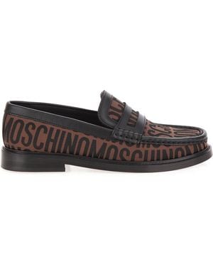 Moschino Logo Loafers - Gray