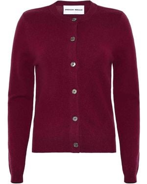 EMERSON RENALDI Crew Neck Cardigan - Red
