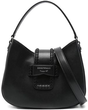 Emporio Armani Small Leather Shoulder Bag - Black