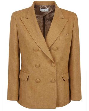 ジャケット SAULINA ANTONELLA - Double-breasted cotton blend jacket SAULINA Antonella Double Breasted Cotton Blend Jacket in