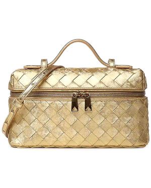 Bottega Veneta Bang Bang Leather Vanity Case - Metallic