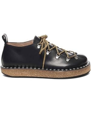 Loewe Calfskin Rivet Lace-Ups - Black