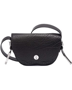 Burberry Small 'Chess' Leather Satchel Bag - Black