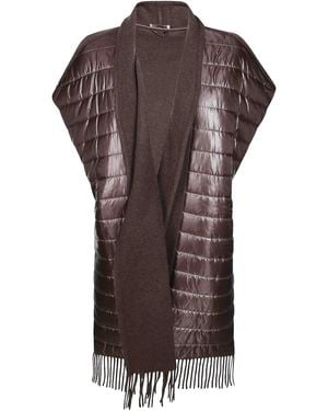 Herno Gilet Poncho Dettagli Ultraleggero - Marrone