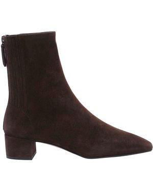 Aquazzura Honore Pointed Toe Boots - Brown
