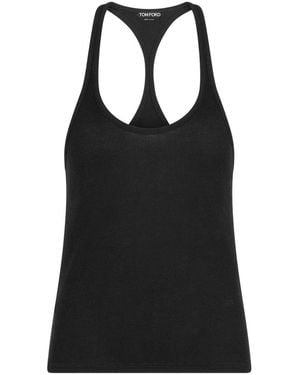 Tom Ford Silk Ribbed Slim-Fit Tank Top - Black