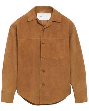 Ami Paris Buttoned Overshirt - Brown