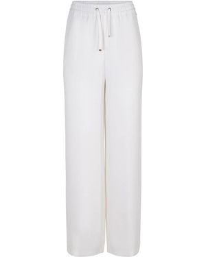 Herno Trousers Made Of Crepe Polyester - White