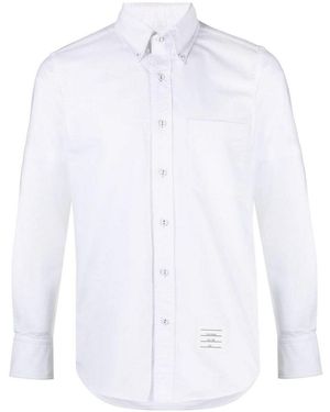Thom Browne Armband-Detail Cotton Shirt - White