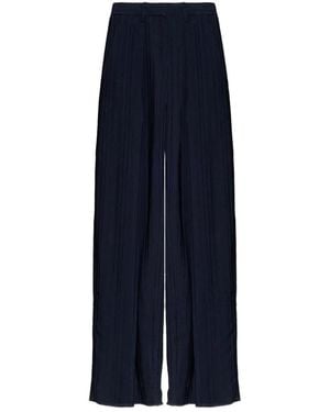 Victoria Beckham Wide Leg Trousers - Blue