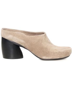 Loewe Suede Oval Sabot - Natural