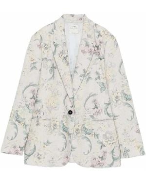 forte_forte Wisteria Flowers Jacket - White
