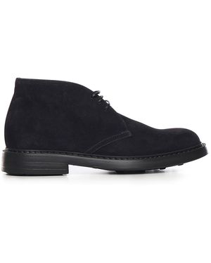 Doucal's Suede Ankle Boot - Blue