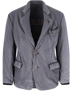 Magliano Distrested Single -Breasted Jacket - Gray