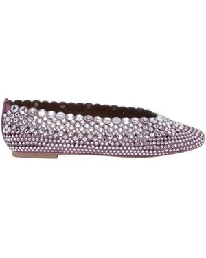 Kurt Geiger Jewel Perforated Ballets Flat - Purple