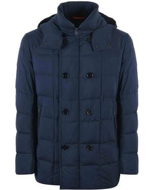 Fay Quilted Nylon Down Jacket - Blue