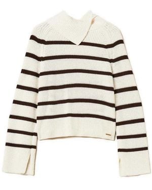 Twinset Asymmetric Jumper - White