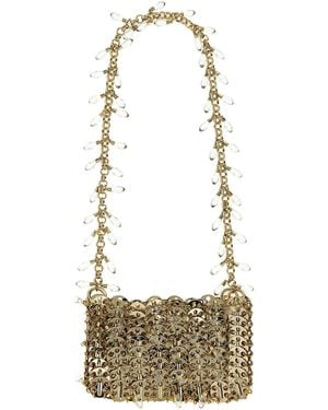 Rabanne 1969 Nano Crystal Shoulder Bag - White