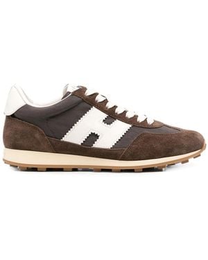 Hogan H727 Leather Sneakers - Brown
