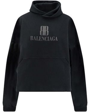 Balenciaga Felpa Cropped - Black