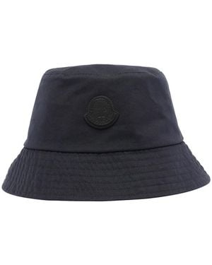 Moncler Logo Bucket Hat - Blue