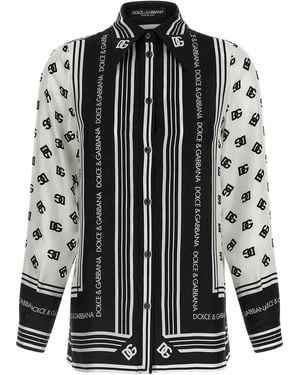 Dolce & Gabbana Dg Print Shirt Shirt And Blouse - Black