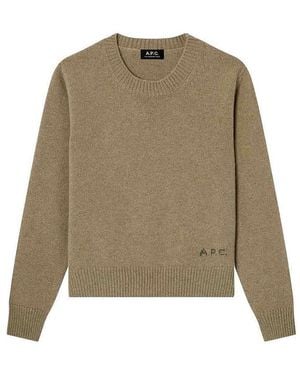 A.P.C. Anna Boxy Wool Sweater - Natural