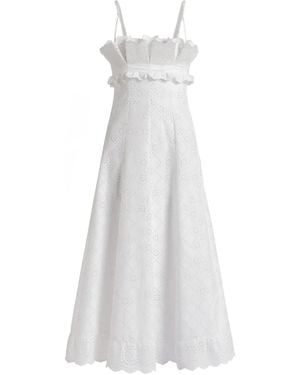 Alberta Ferretti Sangallo Dress - White