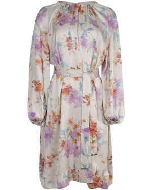 Herno Dress Made Of Satin - White