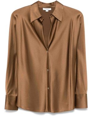 Vince Bias Ls Blouse - Brown