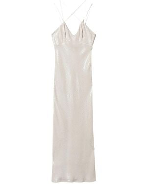 Twinset Sequins Midi Dress - White