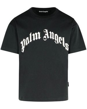 Palm Angels Cotton T-Shirt - Black