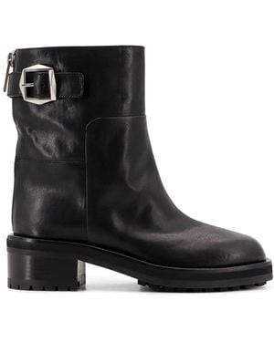 Jimmy Choo Brooklyn Leather Ankle Boots - Black