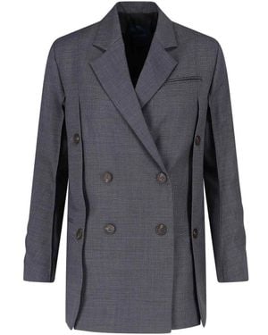 Eudon Choi Beatrice Double-Breasted Blazer - Grey
