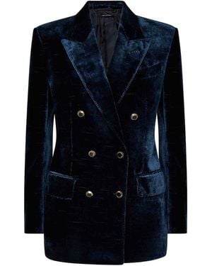 Tom Ford Double-Breasted Blazer - Blue