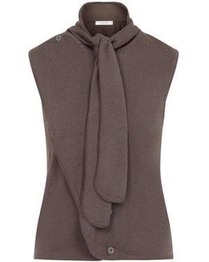 Lemaire Asymmetrical Vest - Brown