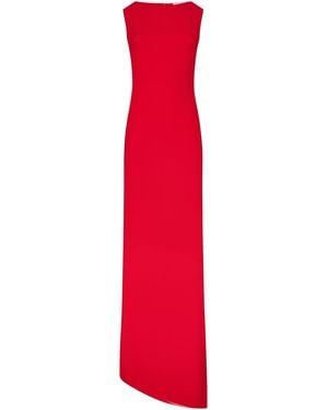 Monot Long Crepe Sleeveless Dress - Red