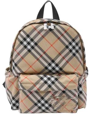 Burberry Sand Small Check Backpack - Gray