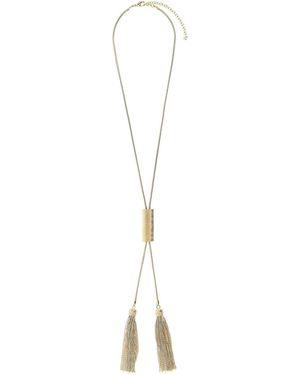 Balmain Snake Necklace With Tassels - White