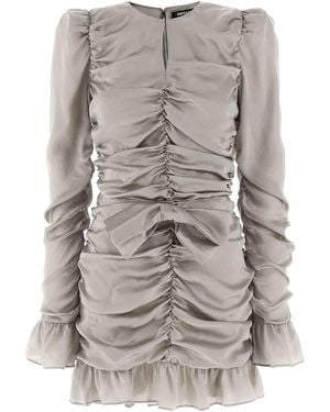 ROTATE BIRGER CHRISTENSEN Ls Mini Bow Dress - Grey