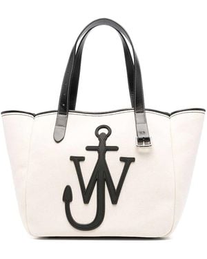 JW Anderson Anchor Logo Shopping Bag - White
