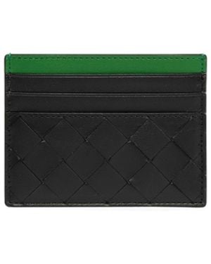 Bottega Veneta Intrecciato Calfskin Card Case - Green