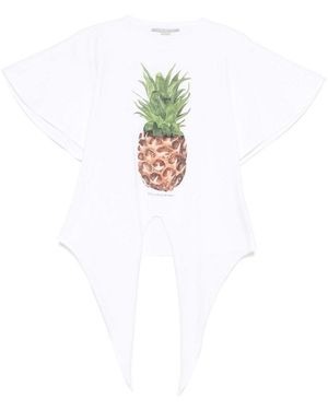 Stella McCartney Pineapple Cotton T-Shirt - White