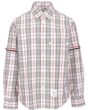 Thom Browne Oversized Cotton Poplin Shirt - White