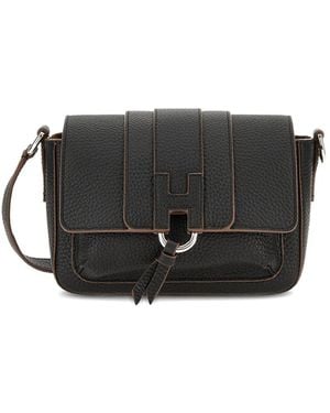 Hogan Leather Crossbody Bag - Black