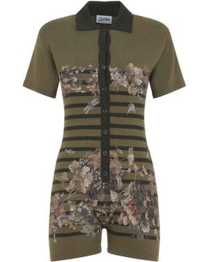 Jean Paul Gaultier Mariniere Stripes Jumpsuit - Green