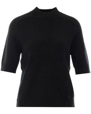 Loulou de Saison Loulou De Saison Ruth Knitted T-Shirt - Black