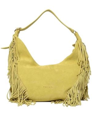 Orciani Isola Peach Fringe Small Shoulder Bag - Metallic