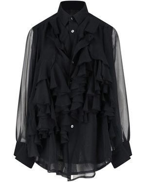 Comme des Garçons Ruffle Shirt - Black