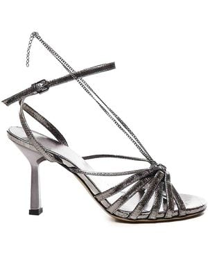 Golden Goose Nico Laminated Sandals - Metallic